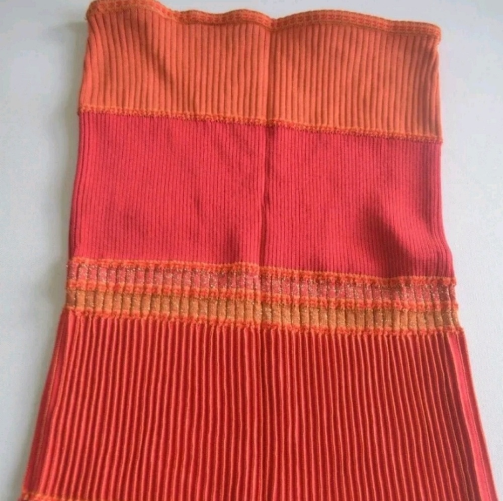 Gianfranco Ferre red and orange bodycon  skirt